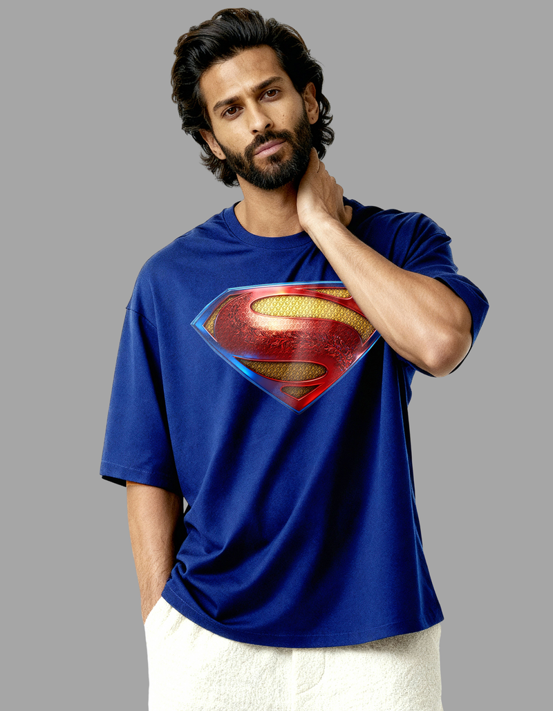 Superman Oversized T-Shirt | DC Graphic Tee | The Grey Weave