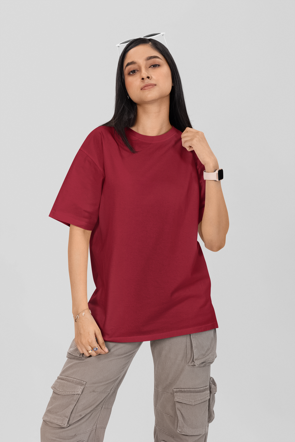 Maroon Solid - OS T-Shirt
