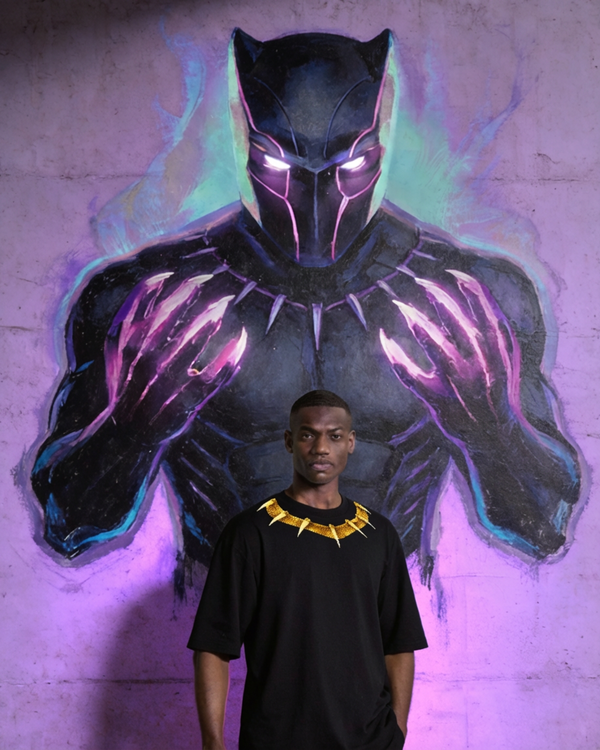 Wakanda Forever Graphic Men's Oversized T-Shirt