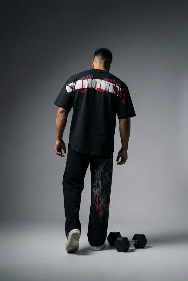 Ruthless Conquer Gym Fit Graphic Oversized Tee