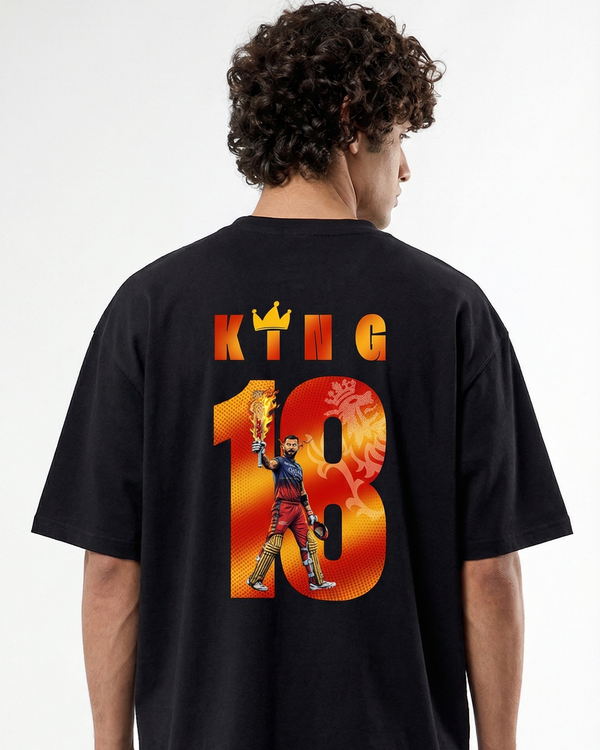 RCB King 18 Tribute Oversized Tee