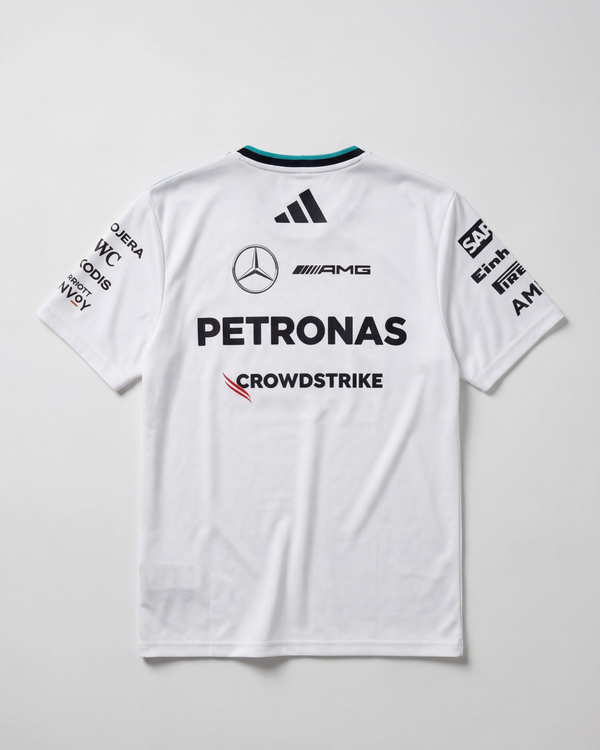 Mercedes AMG f1 Men's 2026 Authentic Driver Tee White