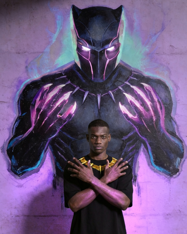 Wakanda Forever Graphic Men's Oversized T-Shirt
