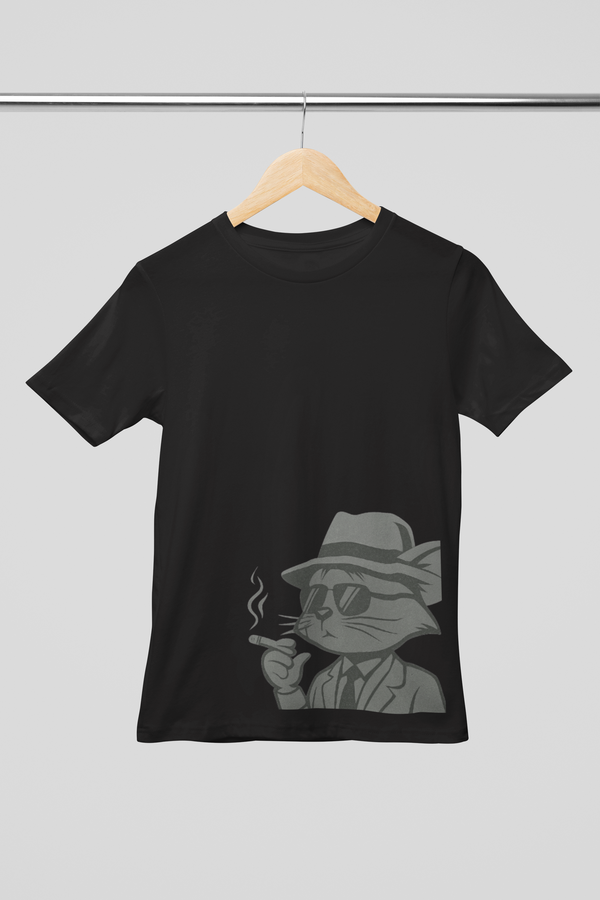 Smoking Cat- Regular T-Shirt