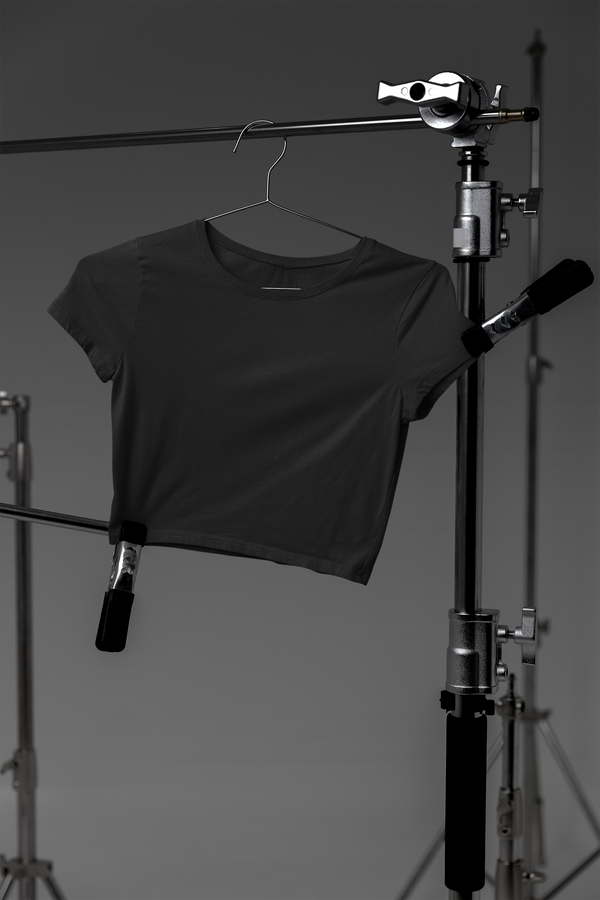 Black Solid - Crop Top