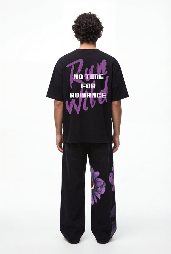 Hustle – Run Wild Oversized Graphic T-Shirt