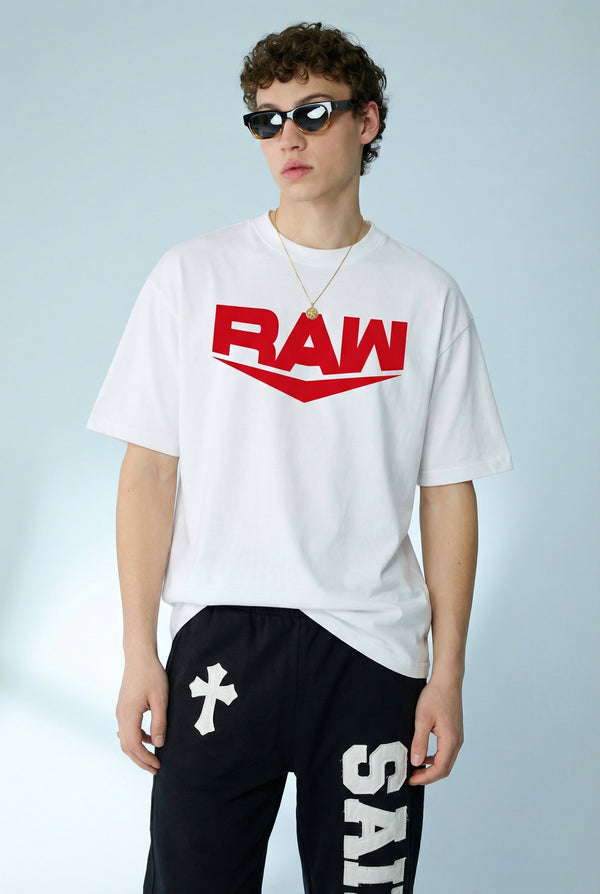 Raw Mode Oversized Graphic T-Shirt
