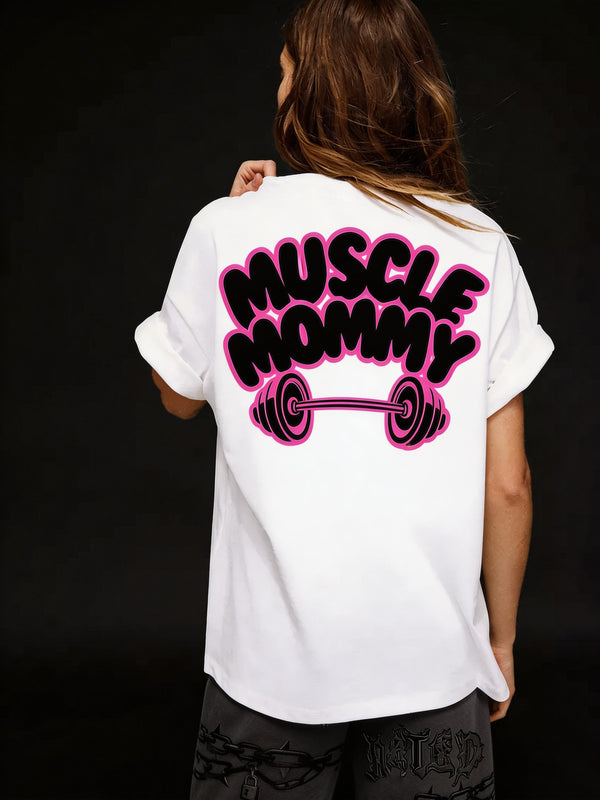 Muscle Mommy Oversized Graphic T-Shirt