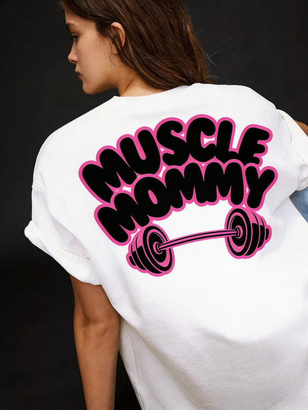 Muscle Mommy Oversized Graphic T-Shirt