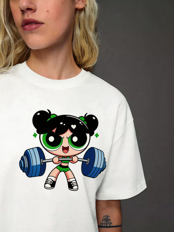 Mini Muscle Queen Graphic Oversized T-Shirt