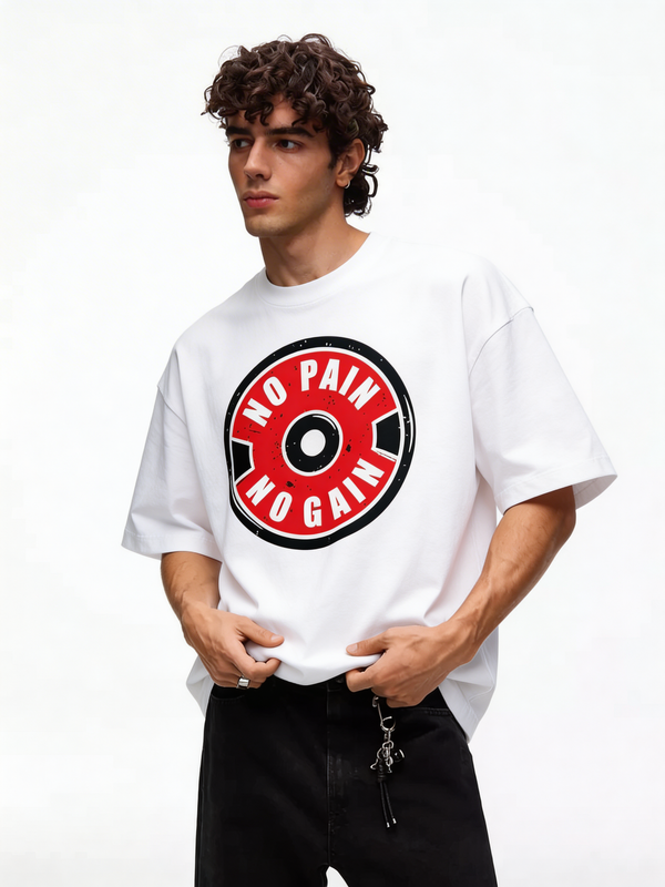 No Pain No Gain Oversized Gym T-Shirt
