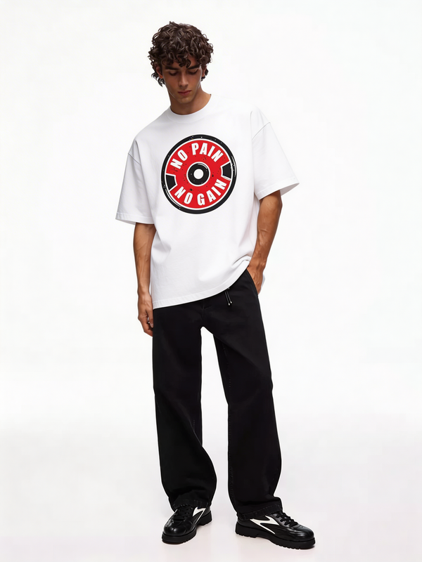 No Pain No Gain Oversized Gym T-Shirt