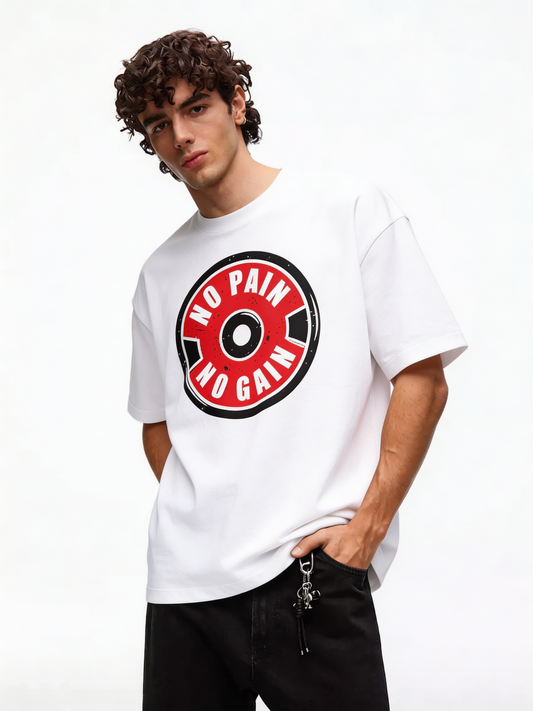 No Pain No Gain Oversized Gym T-Shirt