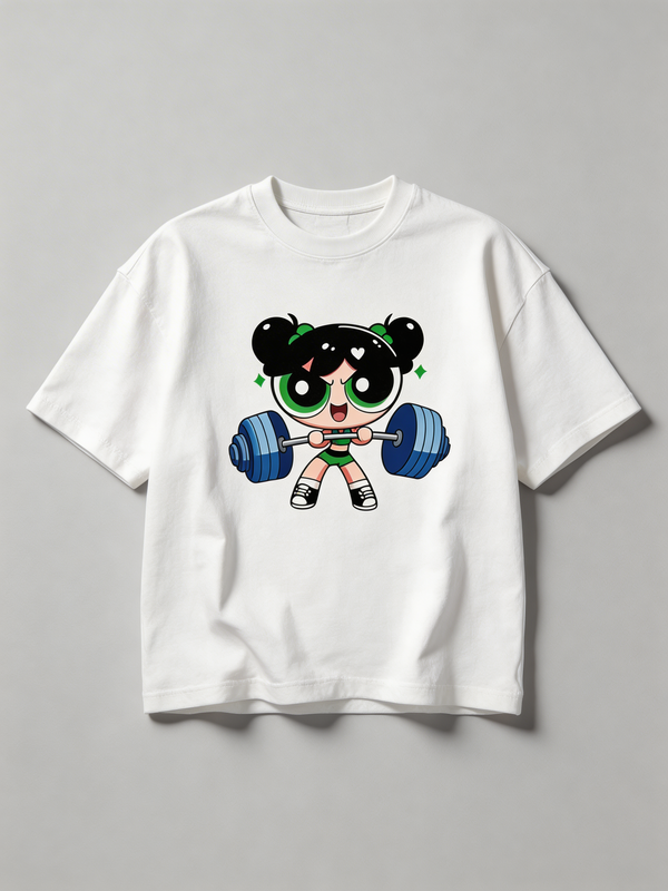 Mini Muscle Queen Graphic Oversized T-Shirt