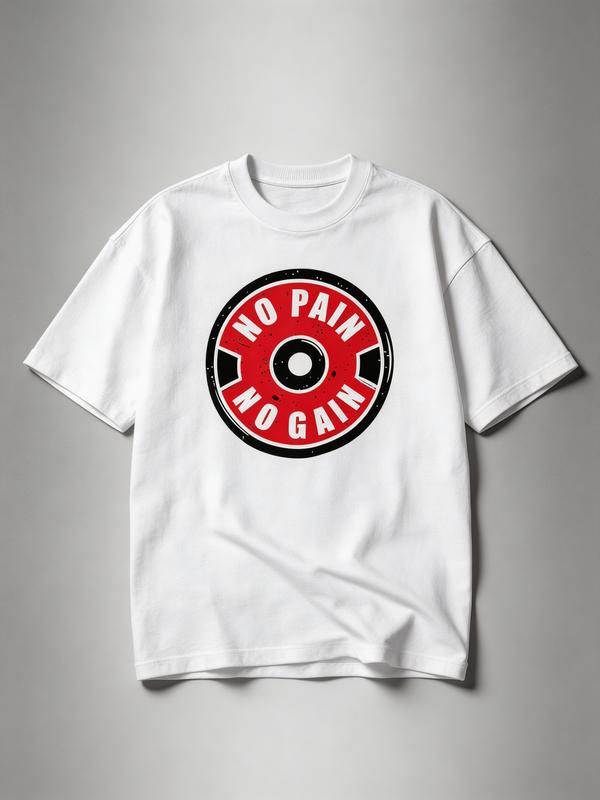 No Pain No Gain Oversized Gym T-Shirt