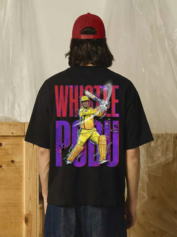 Whistle podu graphic oversized tee