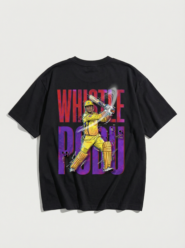 Whistle podu graphic oversized tee