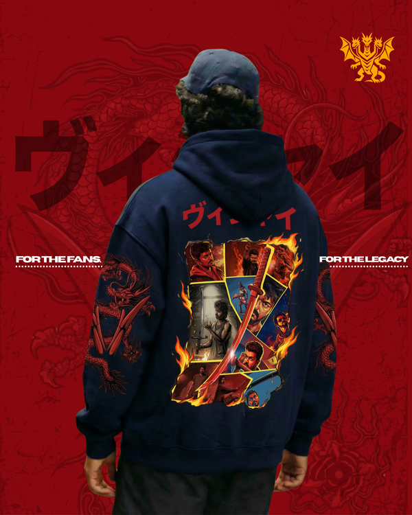 Thalapathy Farewell Hoodie(Dark Blue)